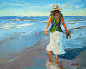 woman on beach