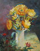 floral oil painting