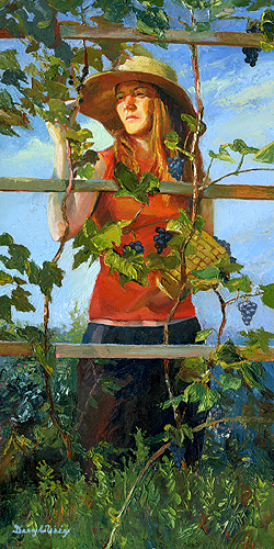 on the vine oil painting by daryl urig