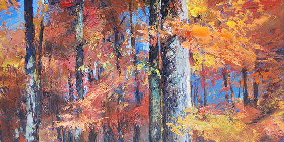 take a hike at clifty falls indiana painting